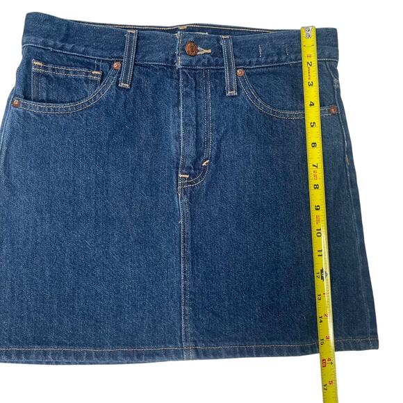 Madewell Mini Skirt Rigid Denim  Straight Fit waist measure 30 - Picture 4 of 9